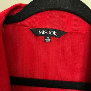 Mistook Red Open Cardigan Medium
